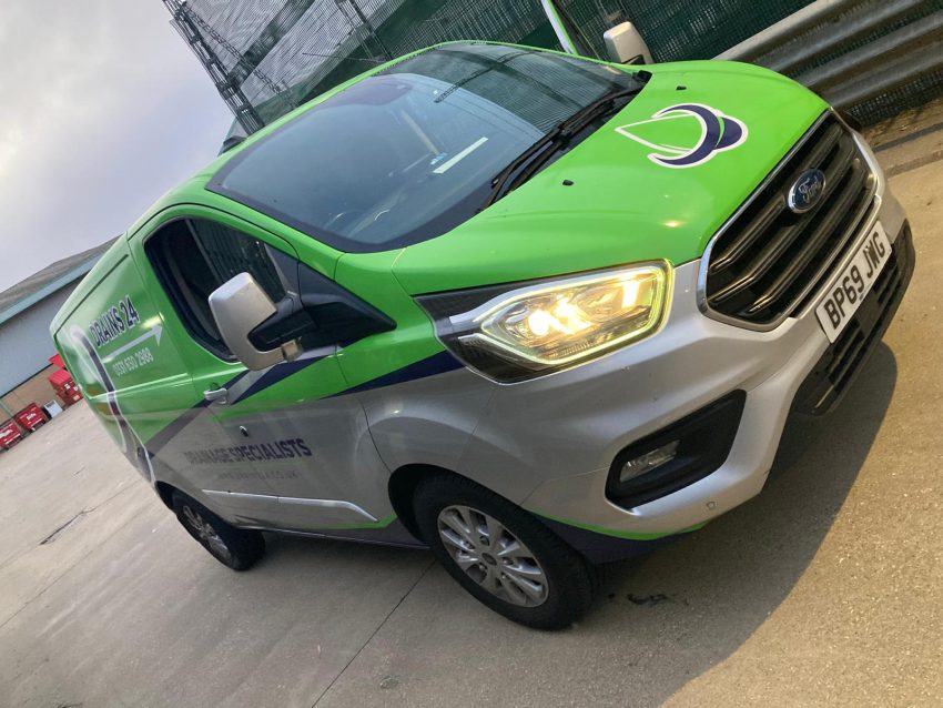 CCTV drain survey being carried out in North End to inspect underground drainage pipes