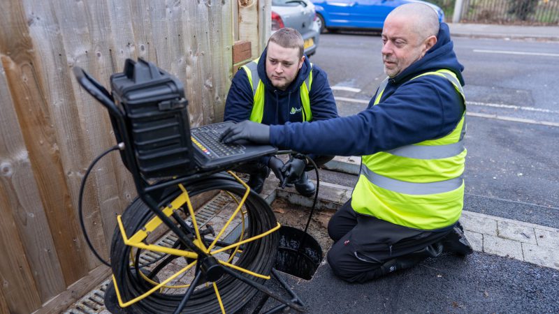 Drain survey Portsmouth CCTV inspection finding roots, cracks, displaced joints, blockages and repair issues.