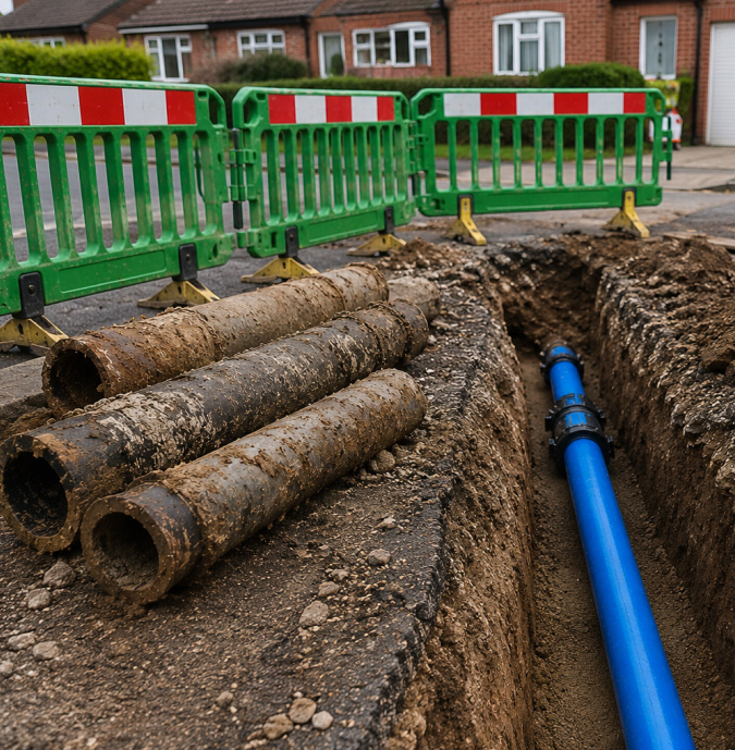 Old Water Main Removal and Replacement e ()